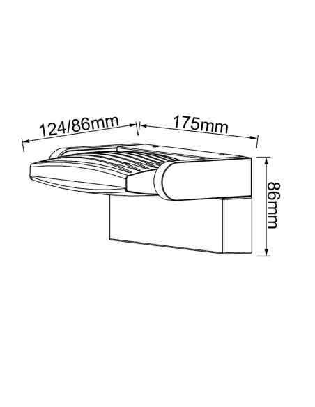 Éclairage applique murale extérieure HOOD Mantra blanc façade moderne 3000K