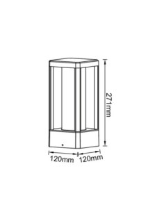 Applique murale extérieure NEVADA Mantra noir aluminium E27 IP65 2