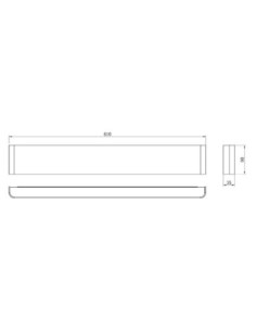 Applique murale LED EGEO Mantra noire design extra-plat moderne 2