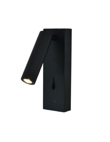 Applique murale LED Tarifa III Mantra noire bras orientable design