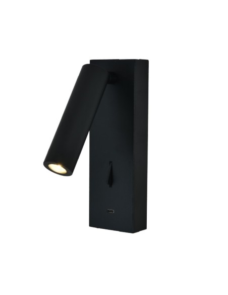 Applique murale LED Tarifa III Mantra noire bras orientable design