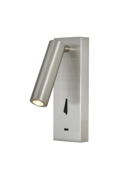 Applique murale LED Tarifa III Mantra nickel satiné bras orientable