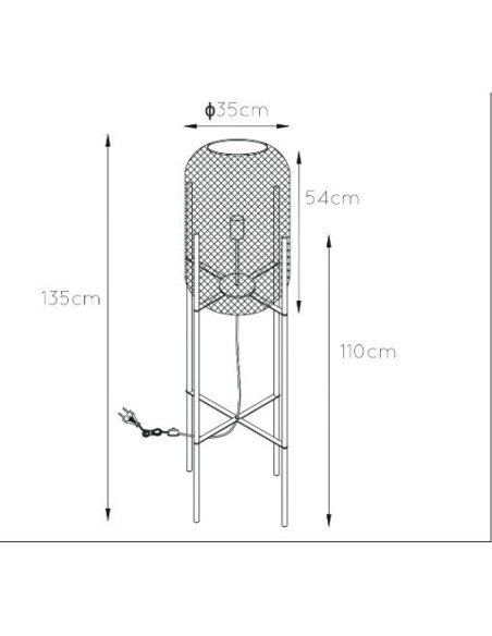 Lampadaire Led  Mesh or mat - Lucide Leluminaireled.com