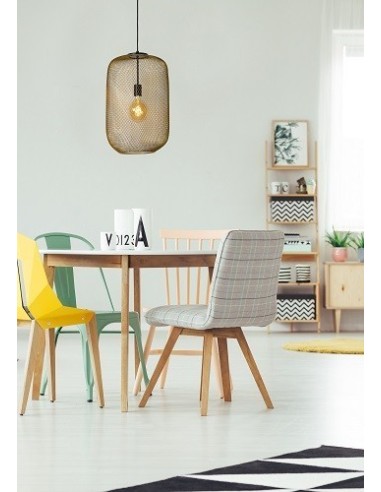 Suspension Led  intérieure lanterne Mesh or mat - Lucide Leluminaireled.com