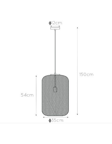 Suspension Led  intérieure lanterne Mesh or mat - Lucide Leluminaireled.com