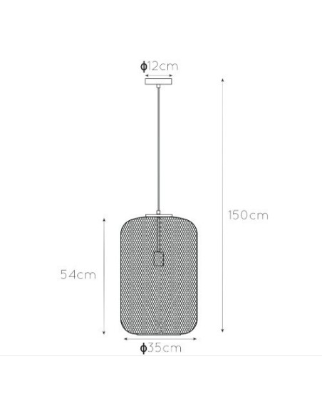 Suspension Led  intérieure lanterne Mesh or mat - Lucide Leluminaireled.com