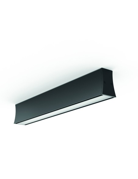 Plafonnier LED Hanok 14W Mantra noir design rectangulaire extra-plat