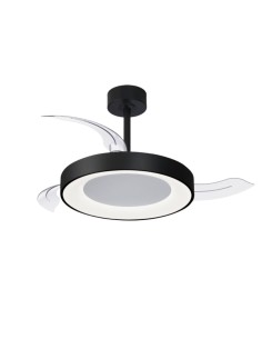 Ventilateur Diam.91 cm Dim. 45W 2700/5000K Noir - Mantra - Niseko fan S