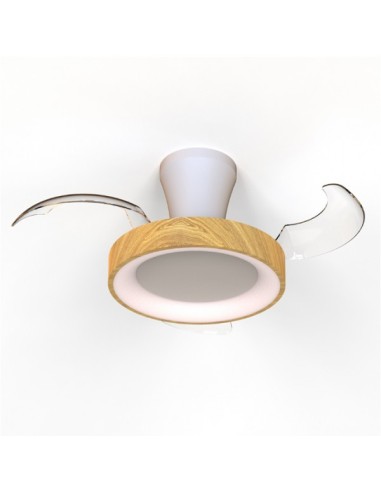 Ventilateur Diam.33 cm Dim. 25W 2700/5000K Bois - Mantra - Niseko fan XS