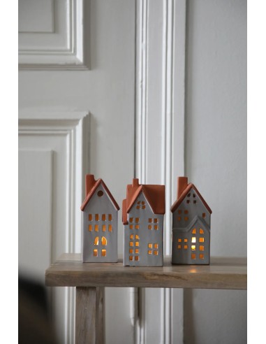 Ensemble maisons LED Molton décoration intérieure lumineuse étagère ou fenêtre