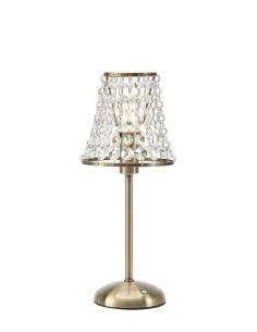 Lampe de table Liora Markslojd laiton antique cristal design rechargeable LED