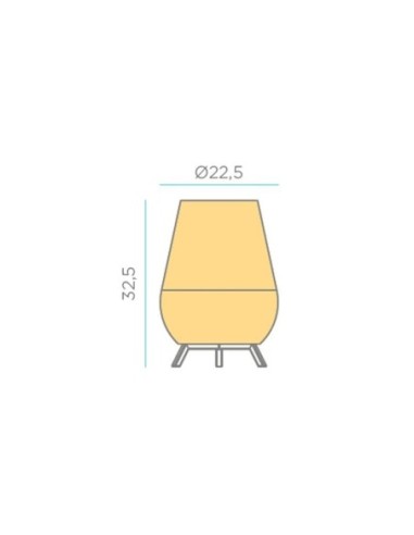 Lampe de table autonome nomade Saona30 - New Garden Leluminaireled.com