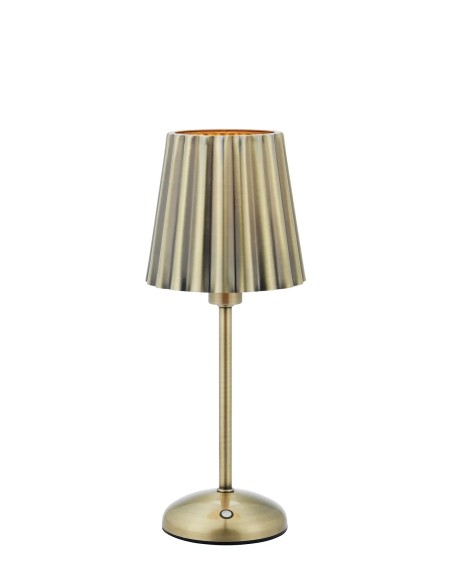 Lampe de table Liora Markslojd laiton antique cristal design rechargeable LED