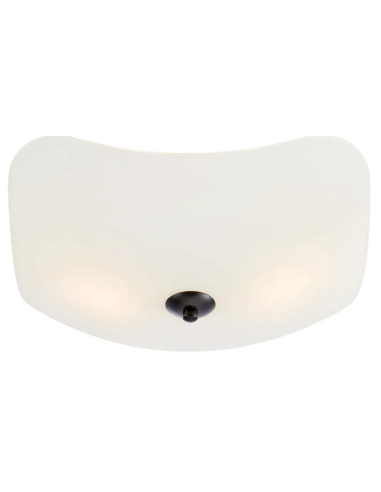 Plafonnier Ray installé plafond salon ou chambre style moderne éclairage homogène