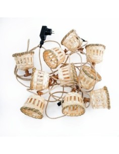 Guirlande lumineuse  étanche 10 ampoules cordon jute Aurora - New Garden Leluminaireled.com