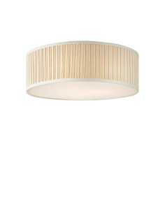 Plafonnier Lux Markslojd abat-jour lin beige plissé grand format 57 cm
