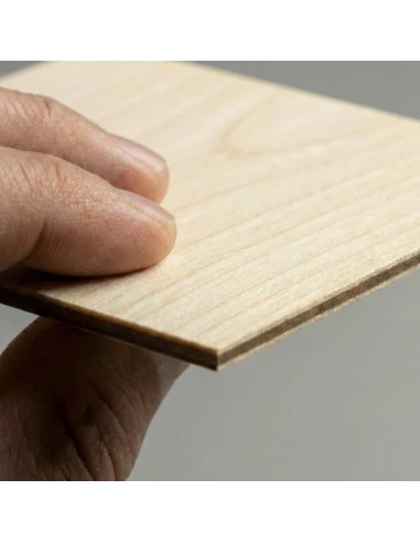 Lampadaire Led noir en bois clair Diam. 50 cm - Atelier Loupiote - Mini Néo