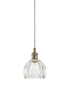 Suspension Gota Markslojd verre transparent laiton antique lampe de fenêtre design