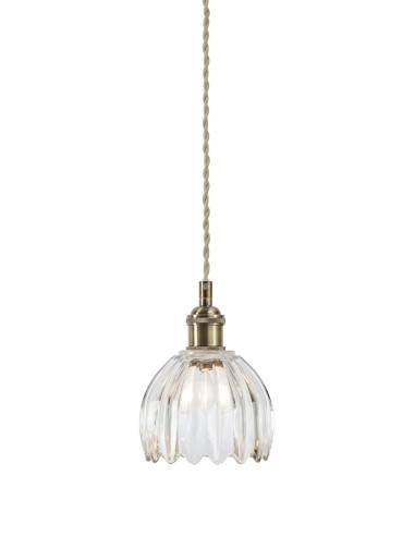 Suspension Gota Markslojd verre transparent laiton antique lampe de fenêtre design