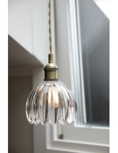 Suspension Gota Markslojd verre transparent laiton antique lampe de fenêtre design 2