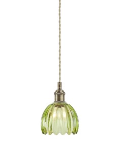 Suspension Gota Markslojd verre vert laiton antique lampe de fenêtre design