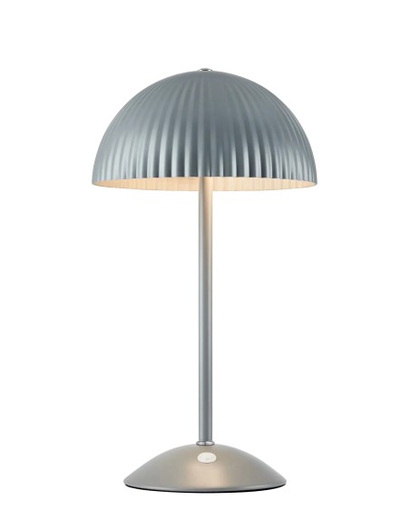 Lampe de table Zin Markslojd métal gris abat-jour plissé design moderne