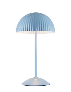 Lampe de table Zin Markslojd métal bleu abat-jour plissé design coloré