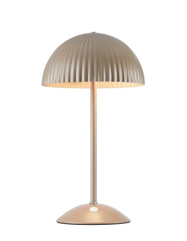 Lampe de table Zin Markslojd métal brun abat-jour plissé design chaleureux
