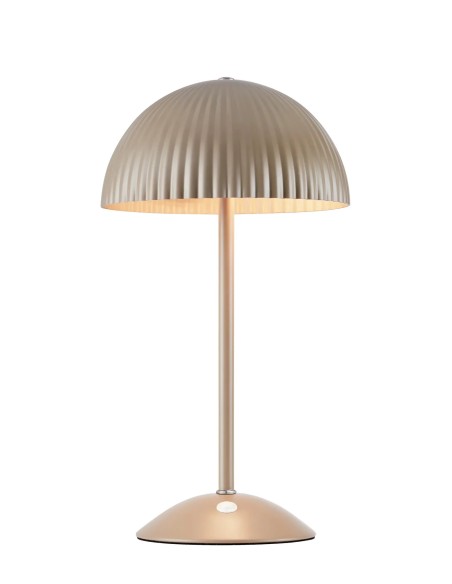 Lampe de table Zin Markslojd métal brun abat-jour plissé design chaleureux