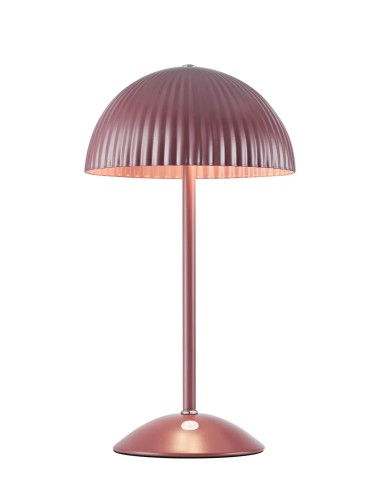Lampe de table Zin Markslojd métal rouge abat-jour plissé design moderne