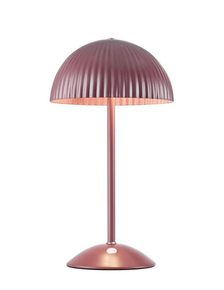 Lampe de table Zin Markslojd métal rouge abat-jour plissé design moderne