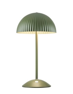 Lampe de table Zin Markslojd métal vert abat-jour plissé design naturel