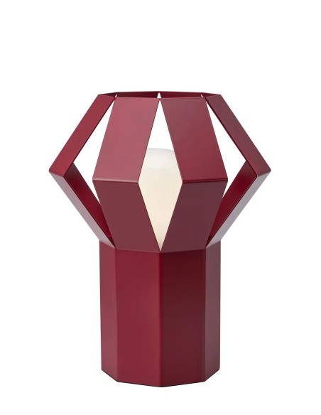 Lampe de table Octa rouge Markslojd design 8 bras métal décoratif moderne