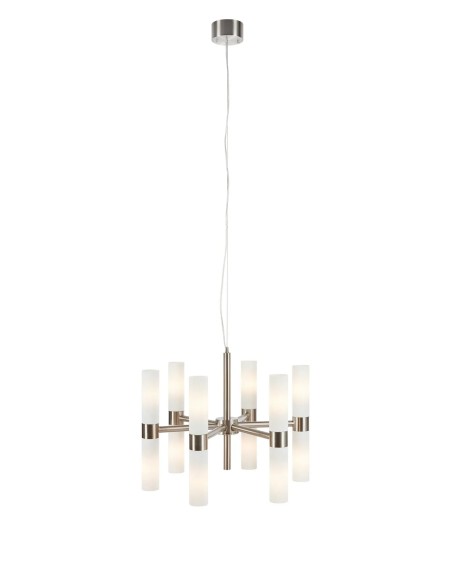 Plafonnier Elara Markslojd 12 lumières acier verre dépoli design 60 cm