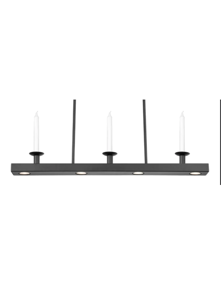 Plafonnier Dining Markslojd installé salle à manger ambiance chaleureuse