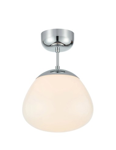Plafonnier Rise Markslojd chrome et verre opale design moderne