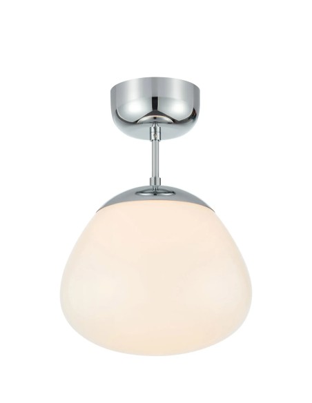 Plafonnier Rise Markslojd chrome et verre opale design moderne