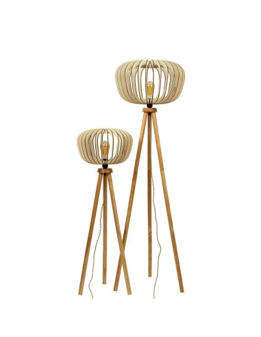 Lampadaire Led en bois E27 10 W - Atelier Loupiote - Duo Agathe