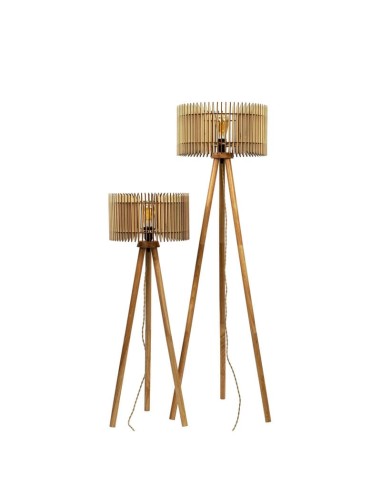 Lampadaire Led en bois clair - Atelier Loupiote - Duo Apollon