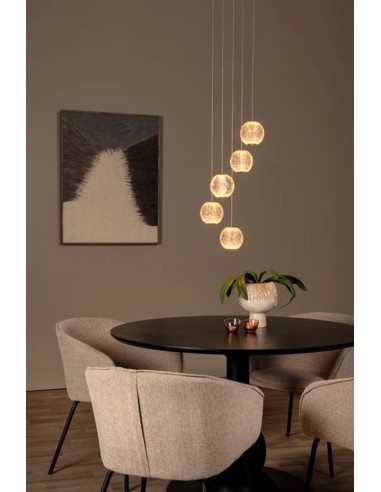 Suspension Led Diam. 32 cm Dimmable 5x4,7W 2700K Or mat - Lucide - Cintra