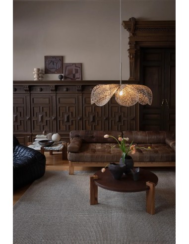 Détail pétales fibre de bananier plafonnier Styrka Leo 75 cm