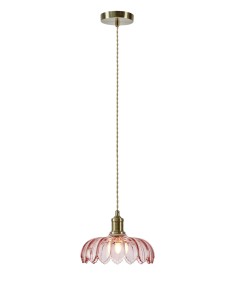 Suspension Kurage Markslojd verre rose transparent design élégant