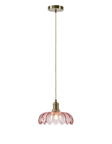 Suspension Kurage Markslojd verre rose transparent design élégant