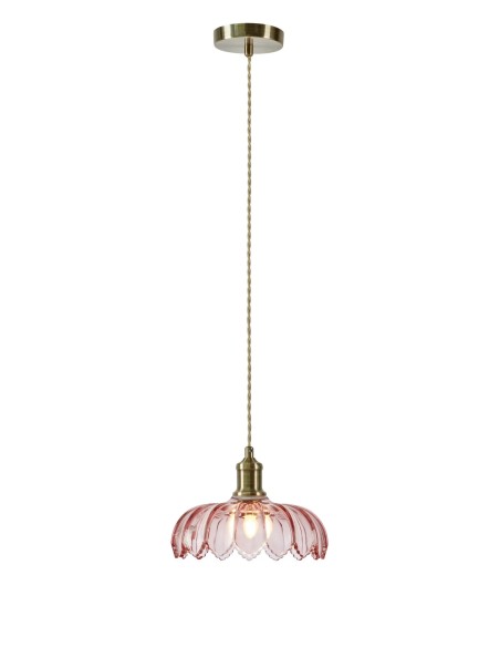 Suspension Kurage Markslojd verre rose transparent design élégant