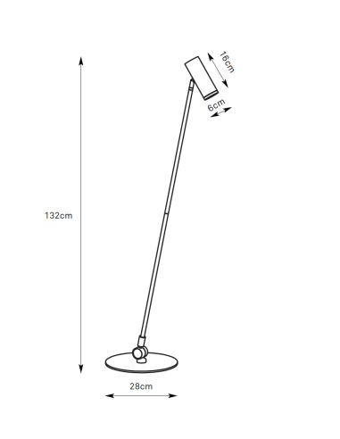 Lampadaire Arlo installé dans salon éclairage lecture chaleureux