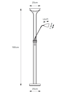 Lampadaire Modu Markslojd LED noir double éclairage avec liseuse 2