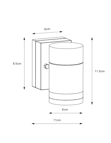 Applique Luno argent installée sur façade éclairage extérieur moderne