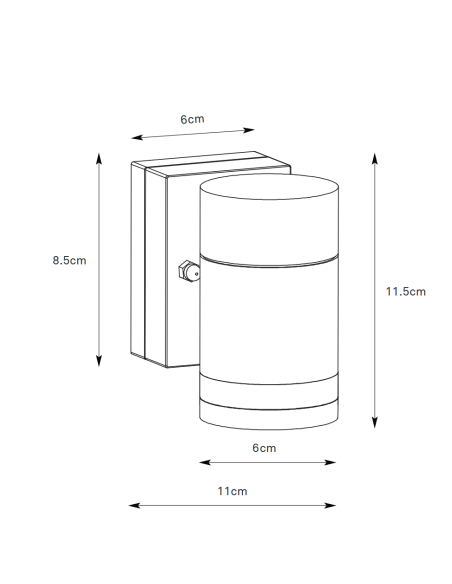 Applique Luno argent installée sur façade éclairage extérieur moderne