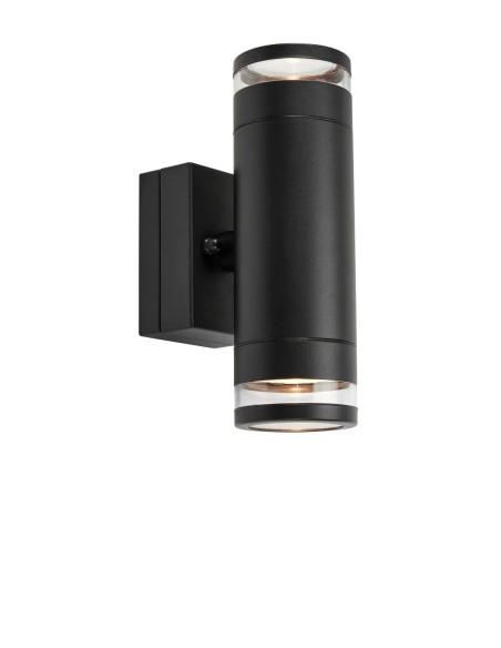Applique Luno double Markslojd LED noir éclairage haut et bas IP65