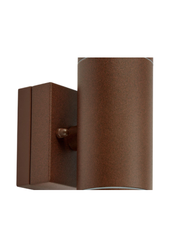 Détail double diffusion lumière applique Luno brun extérieur